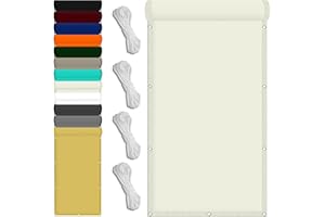 FENYIGE Toldo Rectangular 170 x 200 cm Impermeable Toldos Vela Baratos Materiale Resistente e Traspirante per Protezione Solare para Barandilla Patio Aire Libre Piscina Jardín Terraza, Marfil