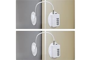 Lipaux Combinazione di Serratura per Frigorifero a Prova di Bambino, Facile da Installare, Non Richiede Attrezzi o Forature, Serratura di Sicurezza per Cassetti dell'armadio(2 Pezzi, Bianco)