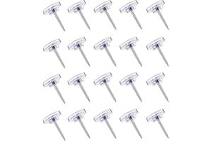 Muuzll Clear Push Pins - 150Pcs Drawing Pins, Thumb Tacks for Cork, Notice and Bulletin Boards - Perfect for School & Office Use