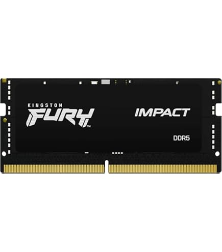 Kingston ValueRAM 8GB 6400MT/s DDR5 Non-ECC CL52 CSODIMM 1Rx16 Mémoire d'ordinateur portable - KVR64V52BS6-8