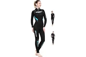 CRESSI Castoro Lady Monopiece Wetsuit - Combinaison Une Pièce Femmes de Plongée et l'Apnée en Néoprène Double Doublure