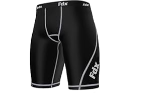 FDX Compression Shorts Mens - Quick-Drying, Soft, Breathable Boxer Underwear - Sports Briefs, Base Layer Trunks for Gym Workout, Fitness Training, Running, Cycling and Rugby