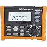 MS2302 Misuratore di Resistenza Digitale, Misuratore di Resistenza a Terra 0-4K Ohm, Multimetro per Tester di Isolamento con 