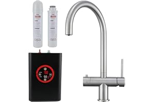 GENERIC Yamataro 3in1 Boiling Water Tap Instant Hot Water Tap Hot Cold Filtered Boiling Water Kitchen Faucet Stainless Steel (with Boiler and Filter)