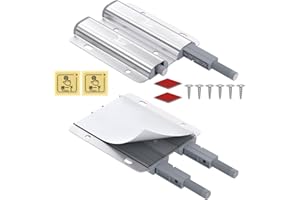 Push to Open Door Catches Jiayi 2 Pack Push Latch Cupboard Magnetic Double Push Opener Latch Heavy Duty Touch Open Door Closing for Drawer Closer Wardrobe Closure