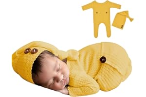 Winmany Traje de punto de ganchillo para fotografía fotográfica de bebé, mameluco para recién nacido, accesorios de disfraz para 0-2 meses