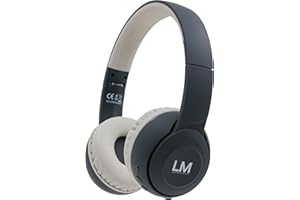 LOUISE & MANN Louise&Mann Cuffie Bluetooth On Ear, Cuffie Bluetooth Wireless con Hi-Fi Stereo, Cuffie con Microfono Incorporato, Bassi Profondi e Modalità Cavo, Cuffie Pieghevoli per Viaggio/Ufficio/PC