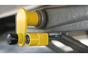 Milenco 3094 Caravan Immobiliser, Two Pieces, Simultaneous Key Action , Yellow