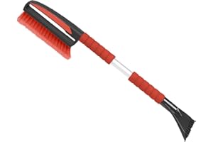 BDK Motor Trend Ice Sc with Tough Rubber Grip Snow Brush/Broom/Frost Remover for Car and Truck Windshields/Mirrors, Winter Storm Survival Kits