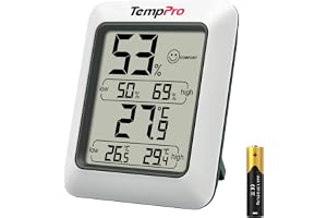 TempPro TP50 Indoor Digital Hygrometer Thermometer | Professional Thermohygrometer Meter for Temperature and Humidity Measurement of Home Environment (Formerly ThermoPro)