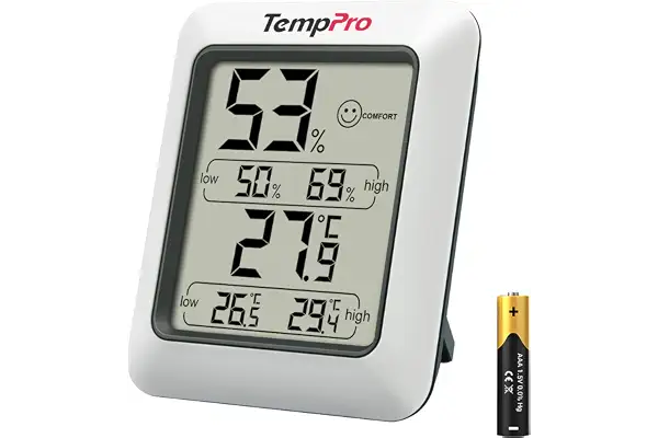 TempPro TP50 Termómetro Higrometro Digital para Interior | Termohigrómetro Medidor Profesional para Medición de Temperatura y Humedad del Casa Ambiente (Anteriormente ThermoPro)