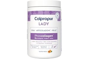Colpropur Lady Gusto Pesca – Collagene Idrolizzato in Polvere da Bere - Peptidi di Collagene, Integratore per Ossa, Pelle e Articolazioni – 340g