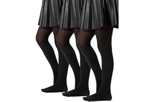 CALZITALY PACK 3 PAIRES Collant pour l’Ecole, Collants Fille en Microfibre, Collant Fille Opaque, de 2 à 14 Ans, Bleu, Noir, Gris, 60 DEN, Made in Italy