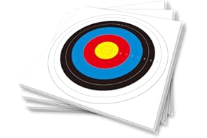 ELONG OUTDOOR 20 Sheets Bullseye Archery Target,Standard Archery Shooting Targets Paper 10 Rings Targets Face Accessories for Hunting Shooting Training Practice(21.5cm/42cm/62cm/82cm)