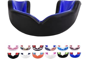 Oral Mart Gum Shield (UK Flag & Fangs & 15 Best Colors to Choose from) Sports Mouth Guard for MMA, Rugby, Football, Karate, Boxing, Hockey, BJJ, Muay Thai, Soccer (Strapless, Youth or Adult)