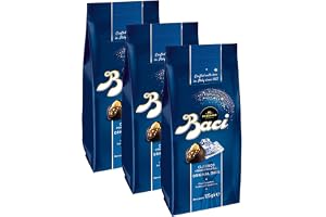 BACI Premium påse, 10 chokladpraliner med mörk choklad och hasselnötsfyllning, 3-pack (3 x 125 g)