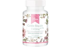 ‎MIOSAN Gelée Royale 1500mg - IMMUNSYSTEM LINE - mit 1500mg davon 60mg 10-HDA - 120 Kapseln - Hochdosiert - 100% Vegan – Herstellung & Laborprüfung in Deutschland | MIOSAN® CLUB - Exklusives Wohlbefinden