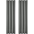 Deconovo Cortinas Opacas 2 Piezas Cortinas Salon Cortinas Termicas aislantes Frio y Calor 140x245cm para Dormitorio con Ojale