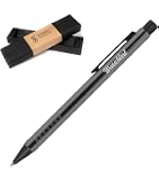 Exquisite Kugelschreiber Mit Bambus-Mütze & PU-Ledertasche – Schwarz, Edles Design Für Büro & Geschenk