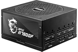 MSI MPG A750GF Bloc d'Alimentation, Prise EU, 750W, Certifié 80 Plus Gold, PSU ATX Entièrement Modulaire, Support GPU 3 x 6+2