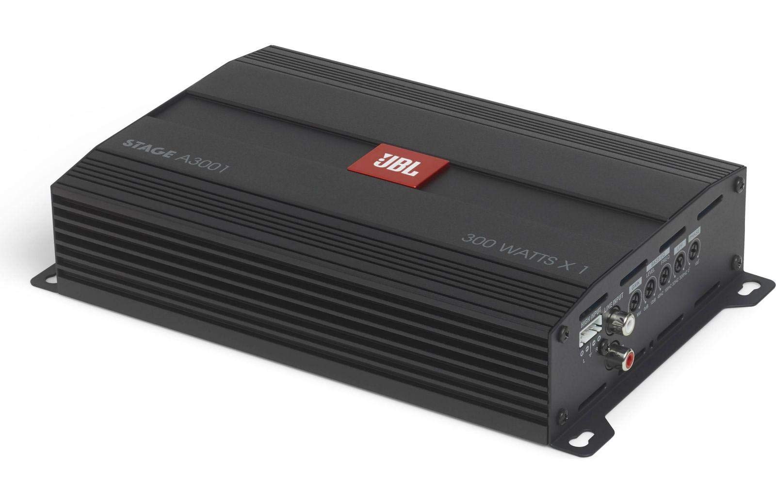 JBL StageA3001 Mono-Compact Footprint Amplifier,Peak Power 600W,300W RMS, Full ON-Board Protection. Can Control Gain, Freq, Level, LPF Frequency & Phase.Ideal to Power TubeSubwoofer or BoxSubwoofer