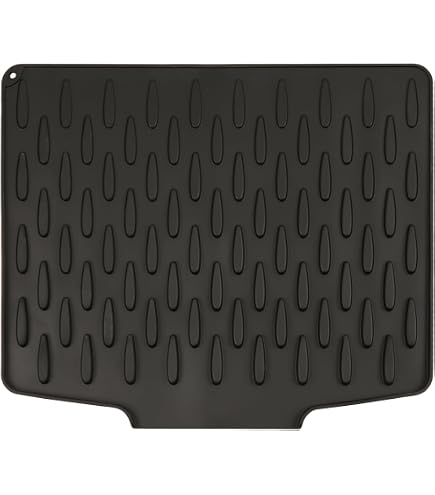 Silikon-Abtropfmatte Für Die Küchenarbeitsplatte – Auslaufsicher & Rutschfest, 40x32,5 Cm | Grau