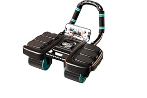 HUIPENG Ab Roller Wheel Upgraded 4-wheel Abdominal Exercise Wheel Core Trainer Roller with Knee Mat Phone Holder Elbow Support and Automatic Rebound, Abdomen Exercise Roller For Fitness Enthusiasts