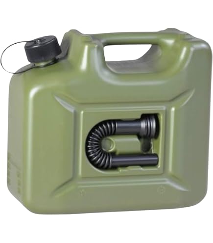 Bidon Essence 10 Litres ToM PaR - Bec Verseur Indicateur Niveau Pour Voiture Moto Tondeuse