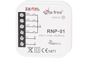 klein, montagefreundlich, universell, mit großer Reichweite, sorgfältig verarbeitet, hochwertig, raffiniert, modern, mit geringem Stromverbrauch 4-Kanal-Funksender RNP-01 Exta Free Zamel