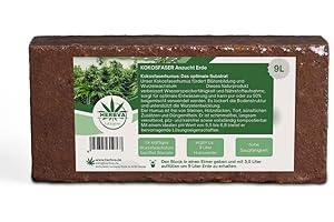 Bio Kokoserde - Herbva Grow 9L (650g) | Hochwertige Kokosfaserhumus für Indoor & Outdoor, Kokoserde, Professioneller Growmix | Ideal für den Anbau von heimpflanzen | Bio Erde | Growerde Bio