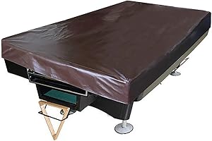 GEBIN 7Ft/8Ft Tischabdeckung, Leatherette-Snooker-Billardtisch-Staubschutzabdeckungen, Billardtische Abdeckplane Für Snooker/Billardtisch Wasserdichter Staubschutz