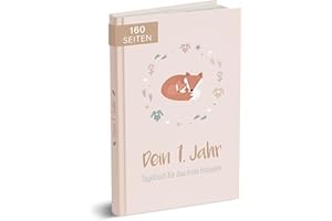 mintkind® Babyalbum "Dein erstes Lebensjahr" A5 Natur | Baby Fotoalbum zum Selbstgestalten | Baby Geschenk für Mädchen und Junge | Babybuch zum Eintragen | Baby Buch ab 0 Monate | Baby-Tagebuch