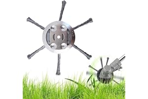 Gahwa Cabezal Alambre Acero para Cortar Hierba, Cabezal Universal Alambre Acero 6 Pulgadas para Cortar Hierba, Compatible con La Mayoría Cortacéspedes, Instalación Sin Herramientas (6 Blade)