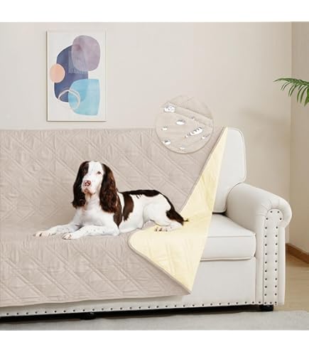 luciphia 100% waterdichte hondendeken met antislip punten, antislip hondendeken als bescherming voor bank, bed, auto, robuuste hondenmat, machinewasbaar, voor onderweg honden, grijs, 208 x 208 cm