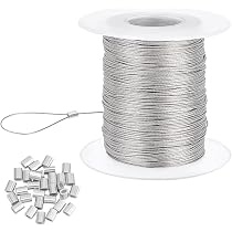 Câble En Acier Inoxydable 7x7 - Diamètre 3 Mm, Longueur 5 M - Acier V4A 316 - Pour Treillis, Corde à Linge, Suspension, Bricolage - 8