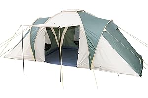 Skandika Tente dôme Daytona 6 Personnes | Tente familiale avec 3 cabines de Couchage, Colonne d'eau 3000 mm, Hauteur 195 cm, moustiquaires, Store banne | Tente de Camping pour Famille, Amis