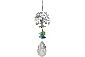 Woodstock Chimes Crystal Fantasy 11 en. Árbol de Vida Chime, Multicolor