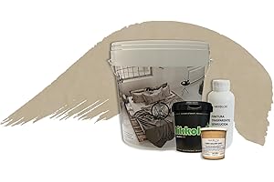 Nikkolor Kit Microcemento 8M² - Microcemento per Rivestimenti e Pavimenti in Piastrelle, Marmo e Gress - Colore Sabbia Dorata - 1 Toner ml 250 incluso