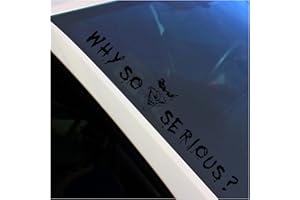 FS56 Frontscheibenaufkleber Why so Serious "Joker" - Finest Folia (Schwarz Glanz, Außenklebend)