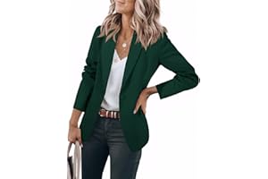 Cicy Bell - Blazer da donna a maniche lunghe, casual, da ufficio, con apertura frontale e bottone