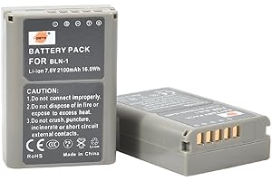 DSTE ELECTRON DSTE BLN-1 Rechargeable Li-ion Battery (2-pack) Compatible with Olympus OM-D E-M1, OM-D E-M5, PEN E-P5, OM-D E-M5 II