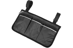 ROSEBEAR Sac de Rangement Fauteuils Roulants, Sac Fauteuil Roulant, Sac de Rangement D'accoudoir pour Fauteuil Roulant étanches, 600D Oxford Sacoch Fauteuil Roulant pour Personnes Âgées