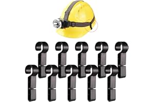 XINGSUI 10PiecesHardhat Clips para faros delanteros, Gancho para faros delanteros para varios faros y cascos