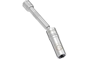 LEXIVON Clé à Bougie, Douille de Bougie 16mm, et Longueur Totale de 15cm, Outils pour Bougie d'allumage avec magnétique pivotante pour Voitures et Motos, extracteur de Bougie d'allumage (LX-121)