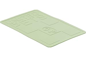 UNITED PETS Mustafà Tappetino Sottociotola di Design per Cani e Gatti, Made in Italy, Tappetino per Ciotola Antiscivolo, Verde, M