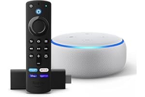 AMAZON Echo Dot (3rd generation) - Sandstone with a Fire TV Stick (includes TV controls)