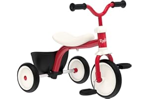 Smoby Toys - Dreirad Rookie ab 2 Jahren (rot) - Laufrad für Kinder von 2-4 Jahren (bis max. 50 kg) mit Metallrahmen, Flüsterrädern & Aufbewahrungsbox