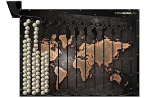 ‎CASHWALL Cashwall - Wandspardose für ganze Jahr - 730 € Spare - 2 Euro - Geld Sparen Challenge | Spardose Nicht zum öffnen - Auszahlung bei vollständiger Füllung | Zum Aufhängen - Für Erwachsene und Kinder