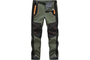 ‎DONHOBO donhobo Herren Wanderhose Gefüttert Winterhose Wasserdicht Winddicht Warm Verdickte Softshellhose Outdoorhose Skihose Trekkinghose