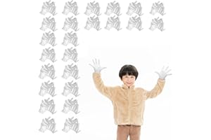 JDGFH 48 Stück (24 Paar) Baumwollhandschuhe,Weiße Baumwollhandschuhe Kinder,Baumwollhandschuhe für Kinder Ekzem,Feuchtigkeitsspendende Handschuhe für Trockene Hände,Schönheit,Hand Spa Behandlung